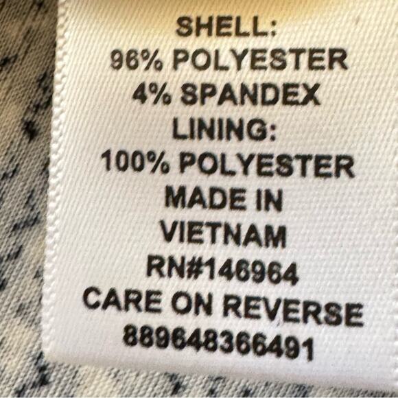 Elle gray white cap sleeve knee length a-line dress size medium M
 b22 - Picture 3 of 4